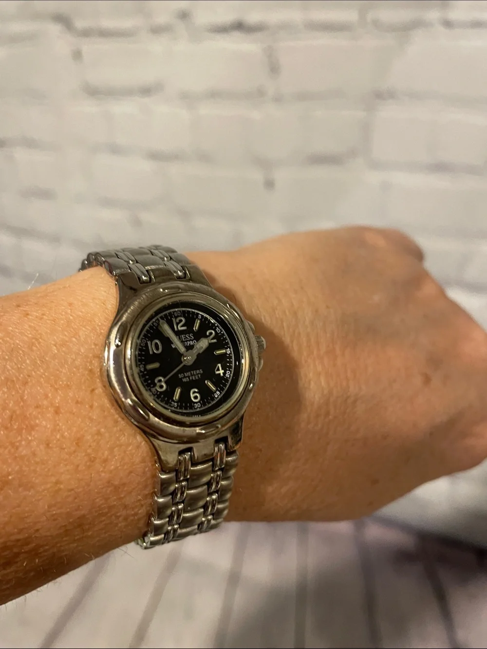 Guess Stainless Steel Watch with Black Dial Women’s Waterpro